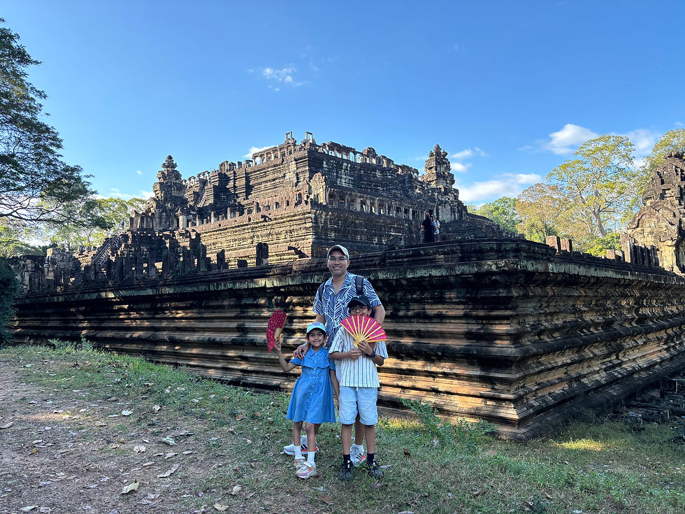 Exploring the temple mountain of Baphuon.