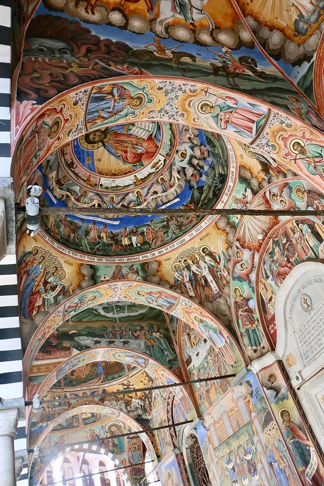 Frescoes at Church of the Nativity of the Virgin