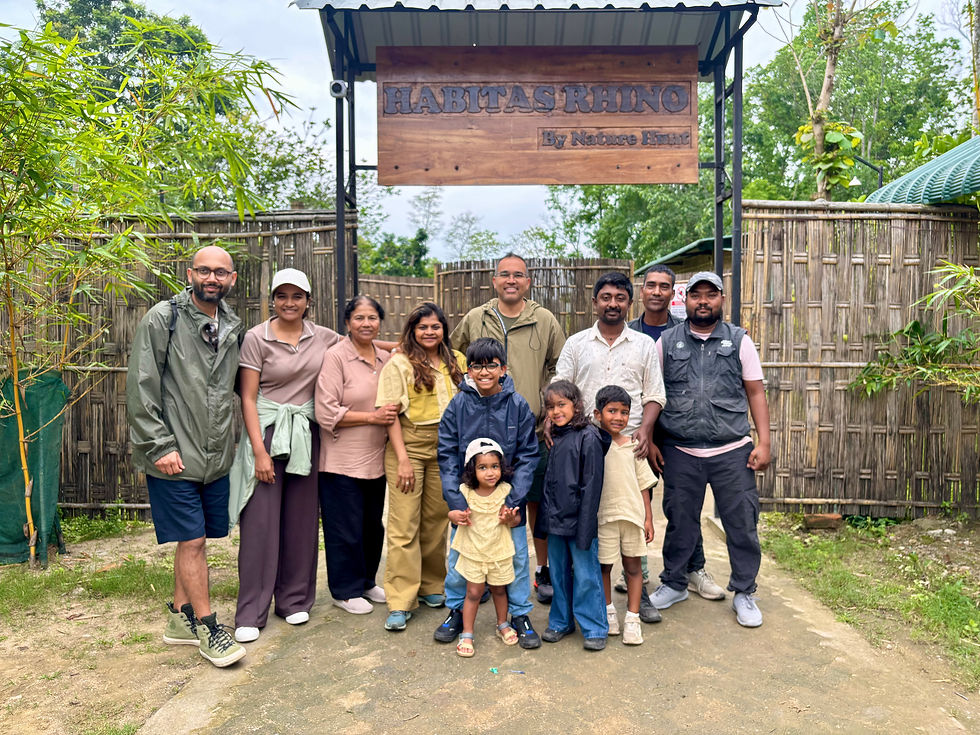 With our amazing naturalist Auwick and driver-guides Vishal & Arjun. Thank you for making our Kaziranga trip so memorable.