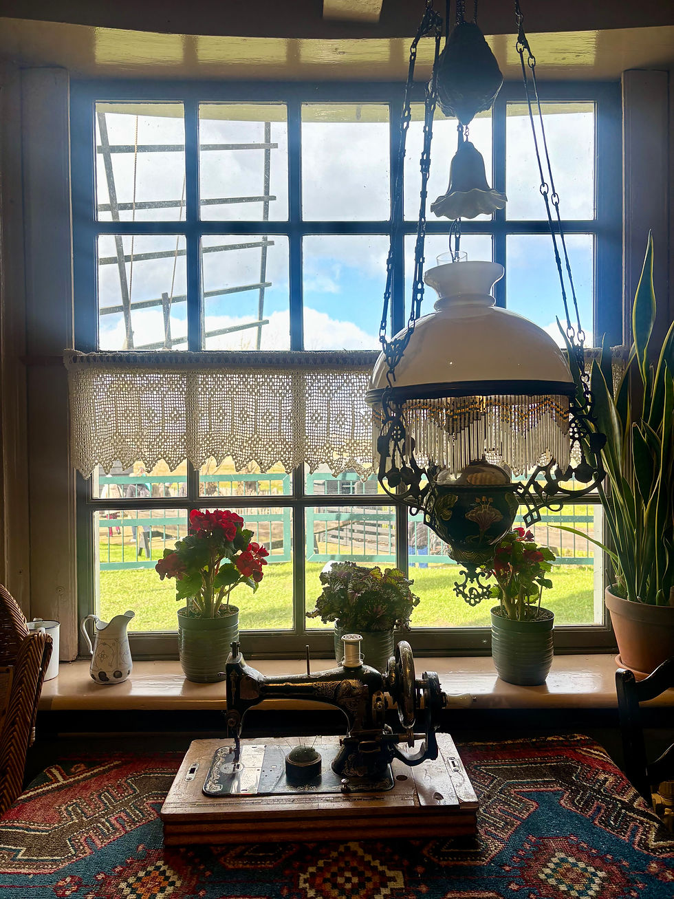 The living room of the Nederwaard mill which housed a family of millers and their 12 kids