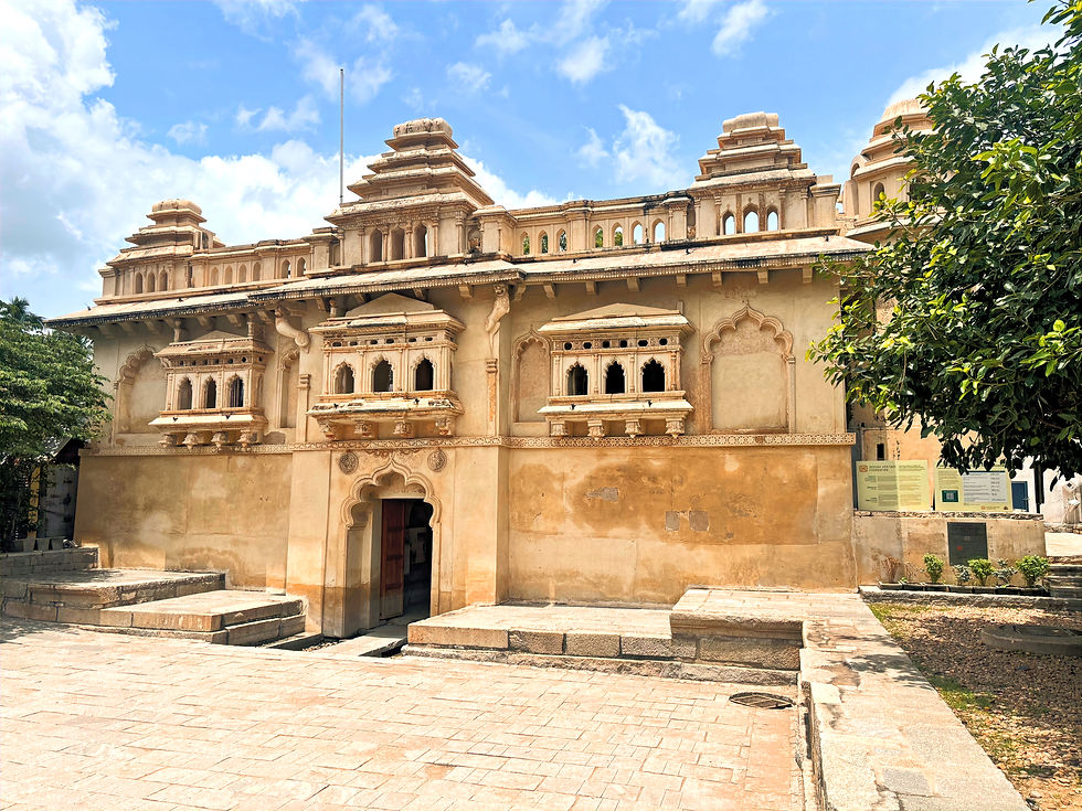 Gagana Mahal Palace, a 16th-century royal retreat where the Queen once watched grand parades