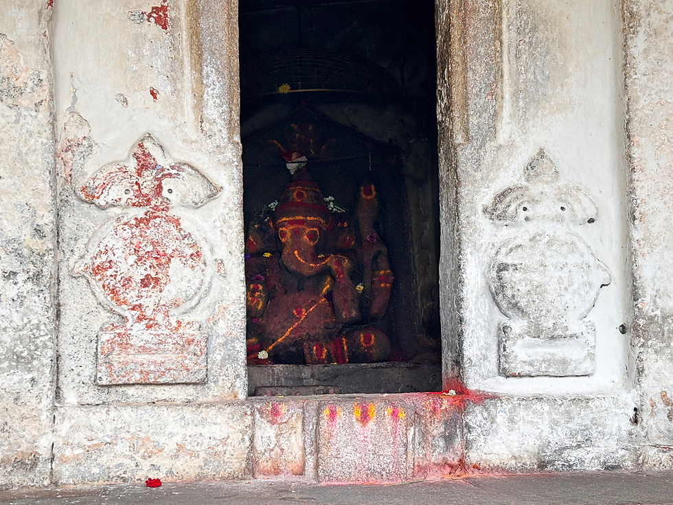 Ganesha Idol inside the Ganapathi Temple in Chitradurga Fort