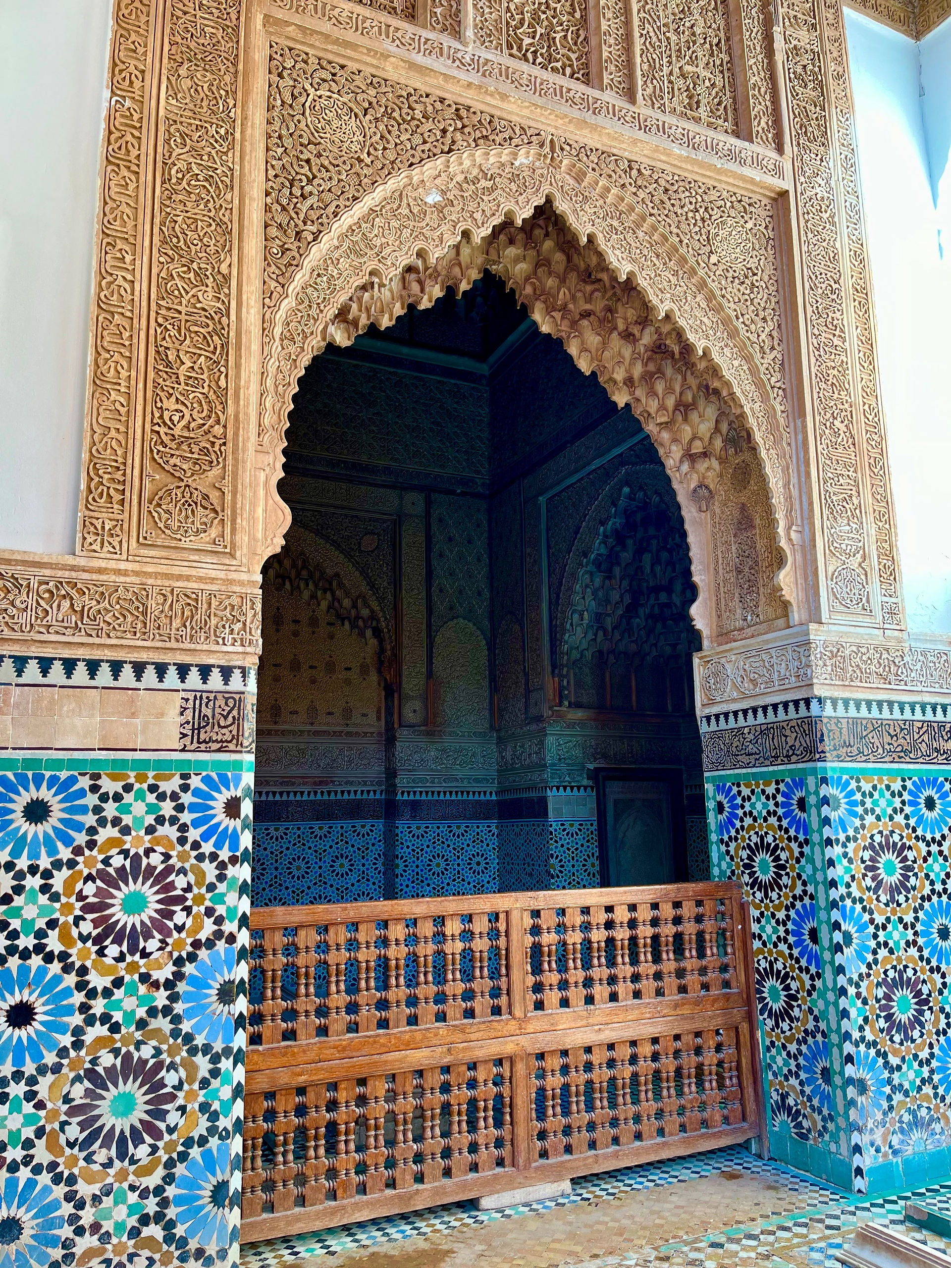 Saadian Tombs blue tiles