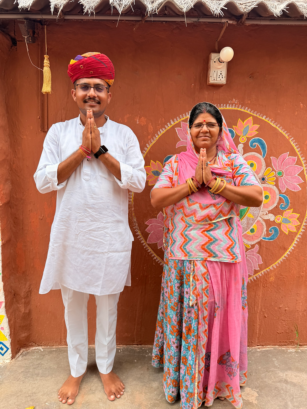 A mother and her son, the quiet strength that runs every Bishnoi household.