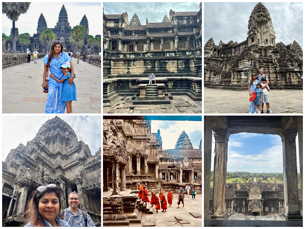 Exploring the grandeur and carvings of Angkor Wat.