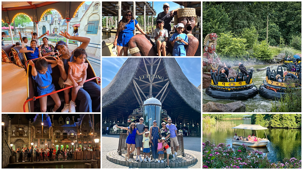 A day filled with fun and adventure at Efteling! Families enjoy thrilling rides, scenic boat trips, and the enchanting atmosphere of this magical theme park.