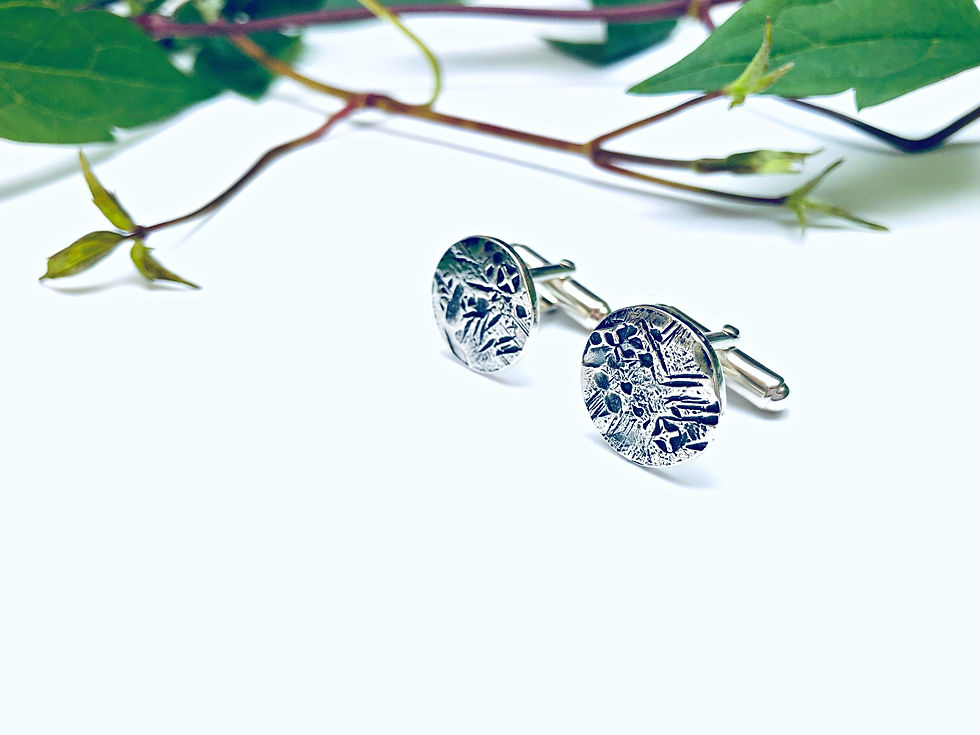 Thumbnail: "Beaten Track" - Sterling Silver cufflinks