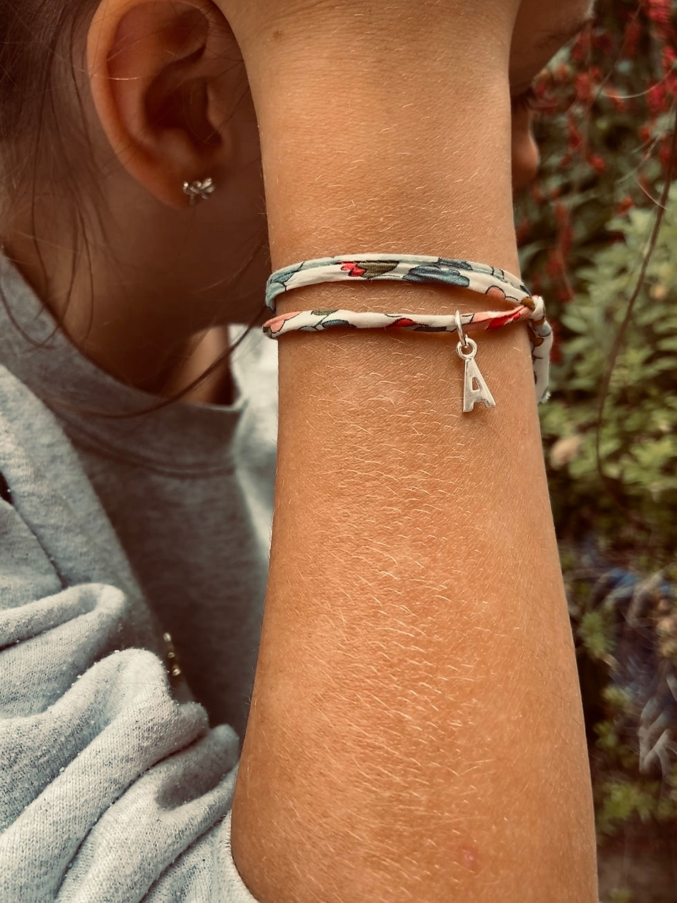 Thumbnail: Friendship Bracelet - Sterling Silver Initial Charm - Liberty of London