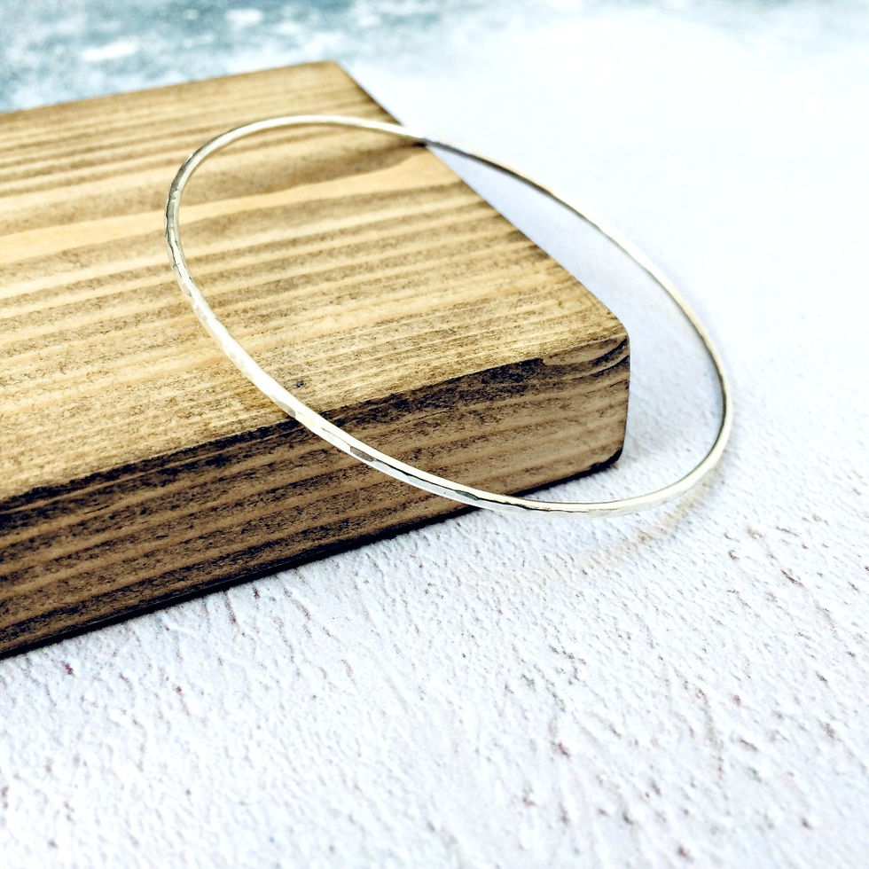 Super Skinny - hammered stacker bangle