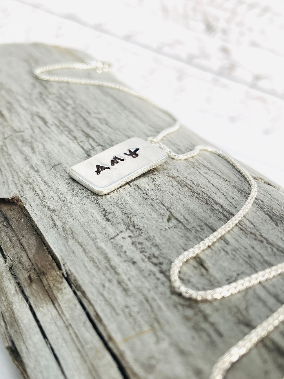 Thumbnail: 'Doodles' hand written - Silver name necklace
