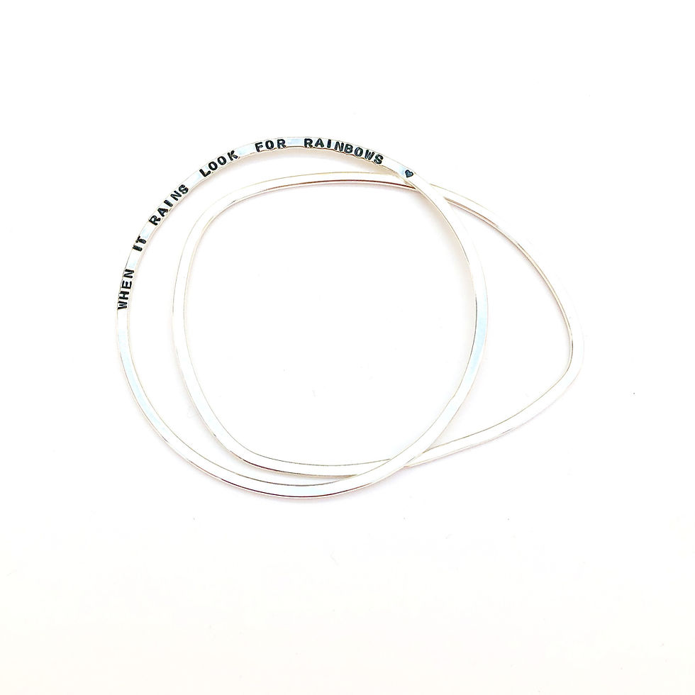 Thumbnail: "Look for rainbows" - Sterling Silver slinky bangle