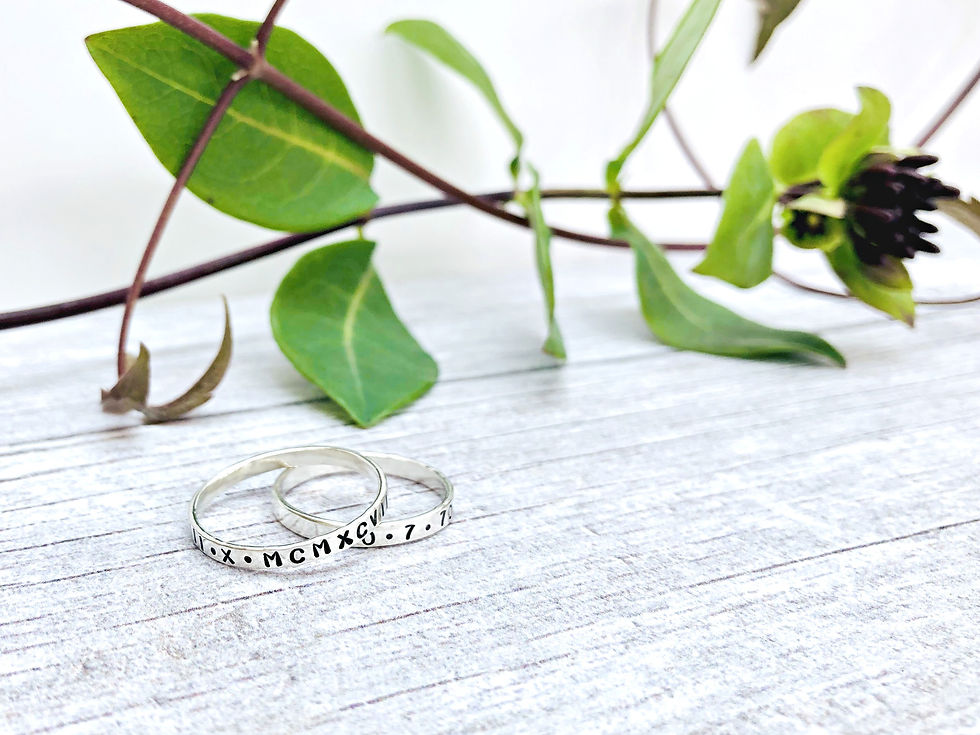 Thumbnail: Teeny - simple personalised Silver ring
