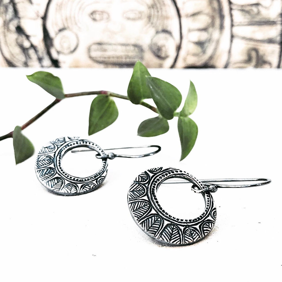 Thumbnail: 'Tonantzin' - Aztec inspired Silver earrings