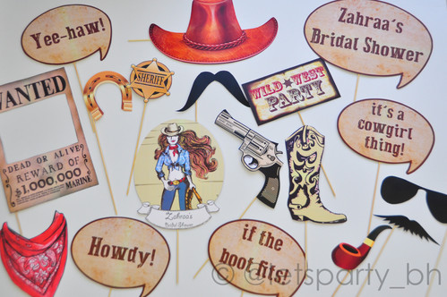 Cowgirl Photo booth Props: | letspartybh
