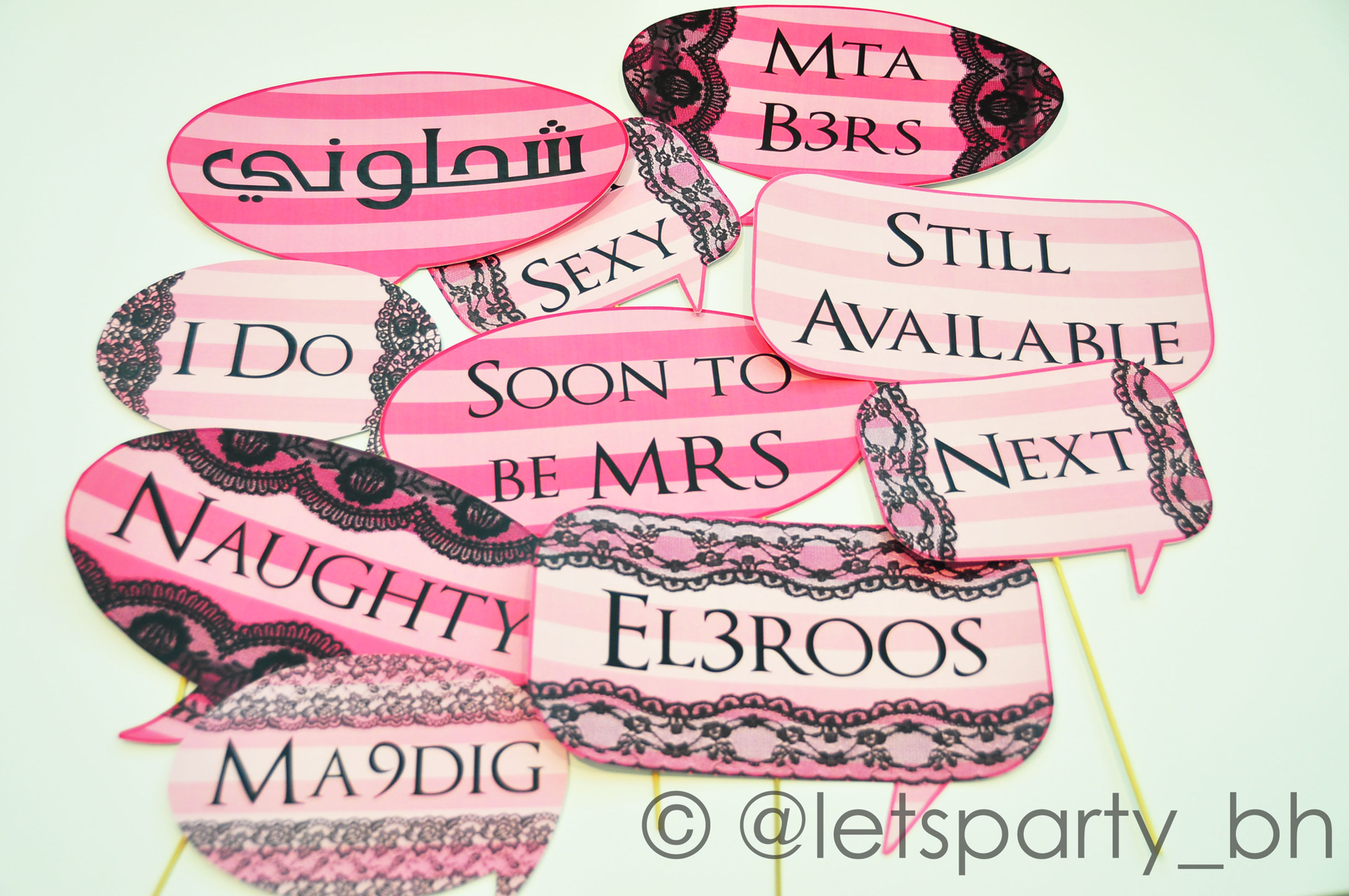 Victoria's Secret Bridal Shower Photo booth Props