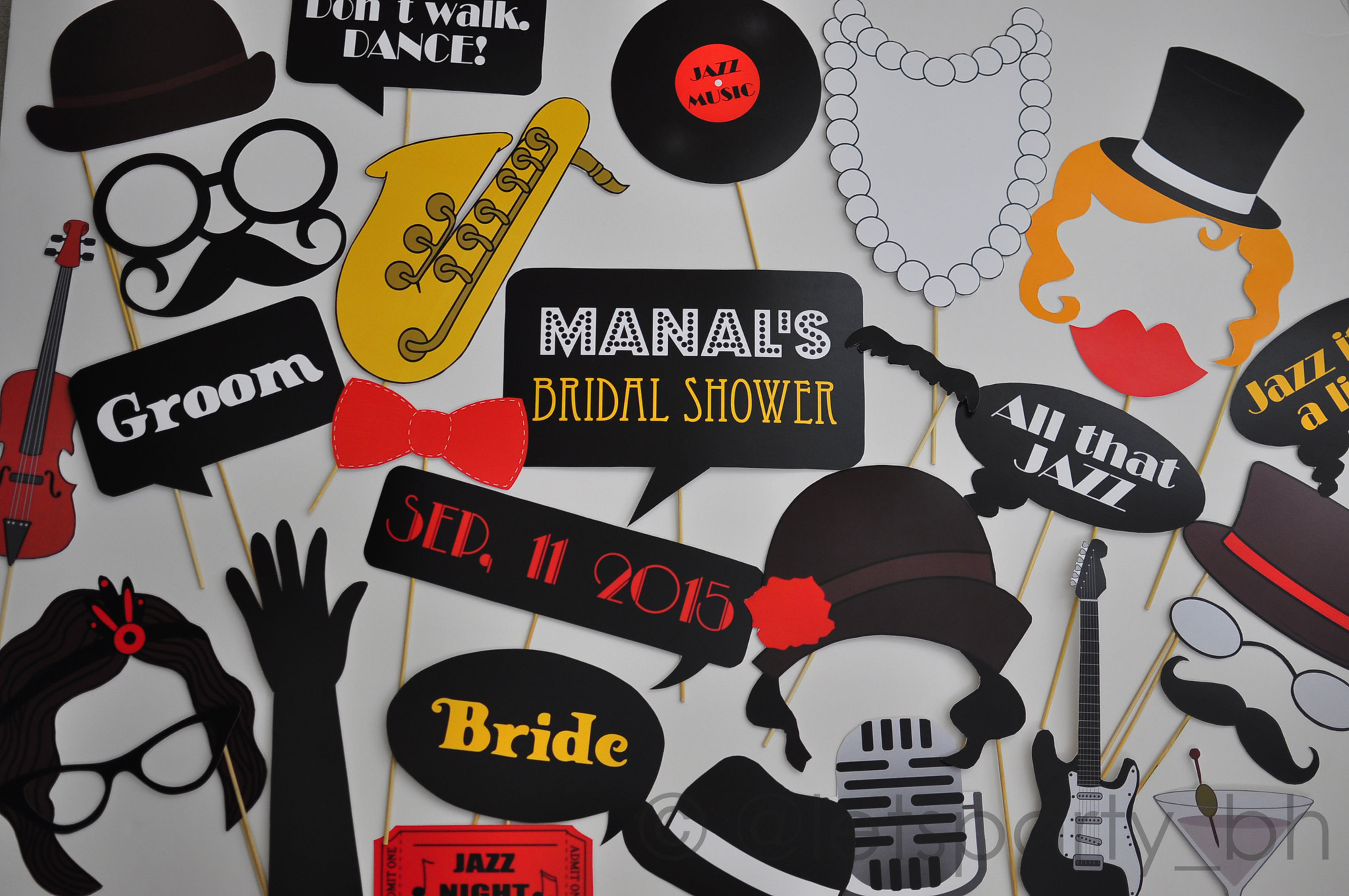 Jazz Photo booth Props