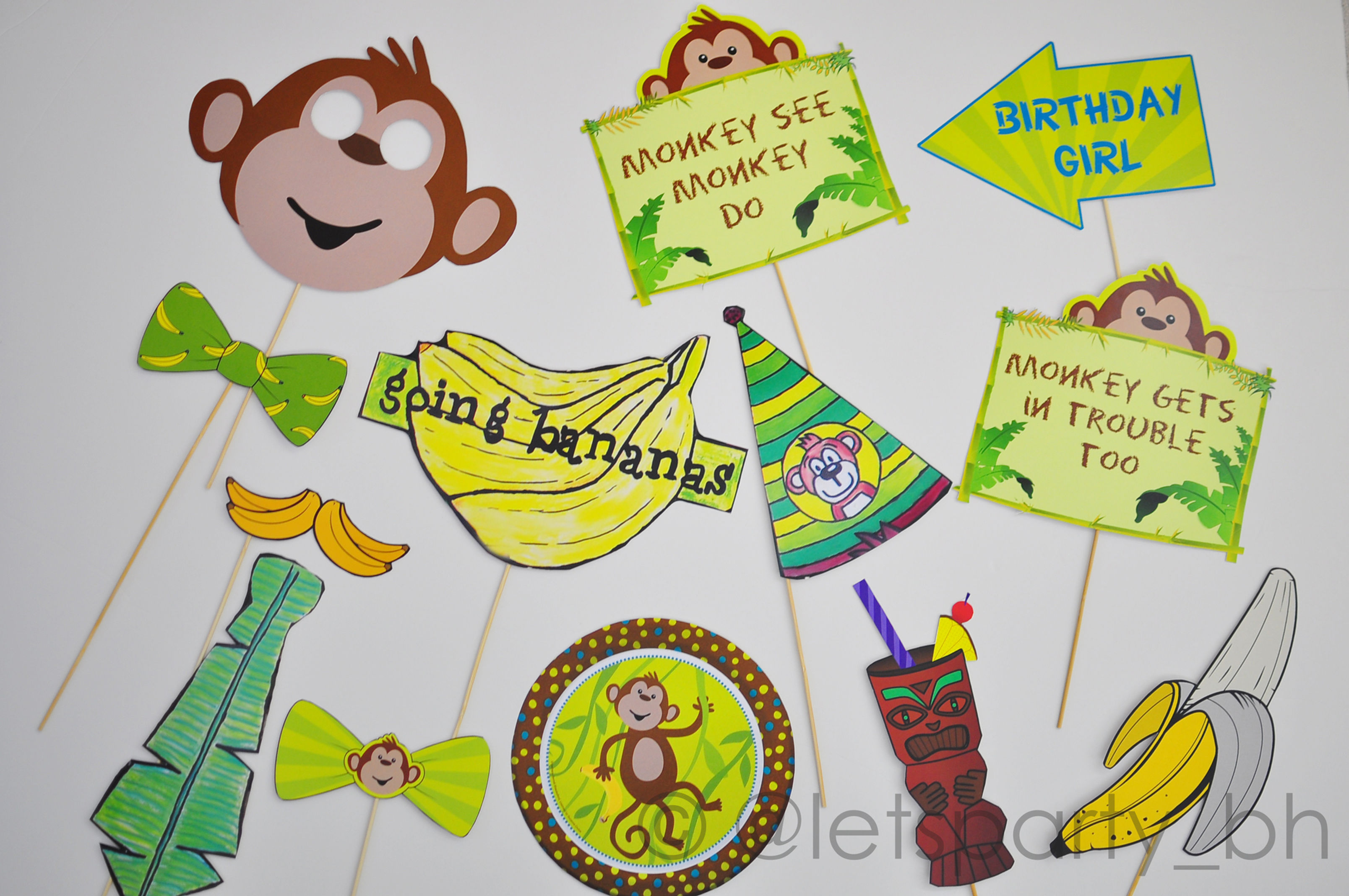 Monkey Birthday Party Props