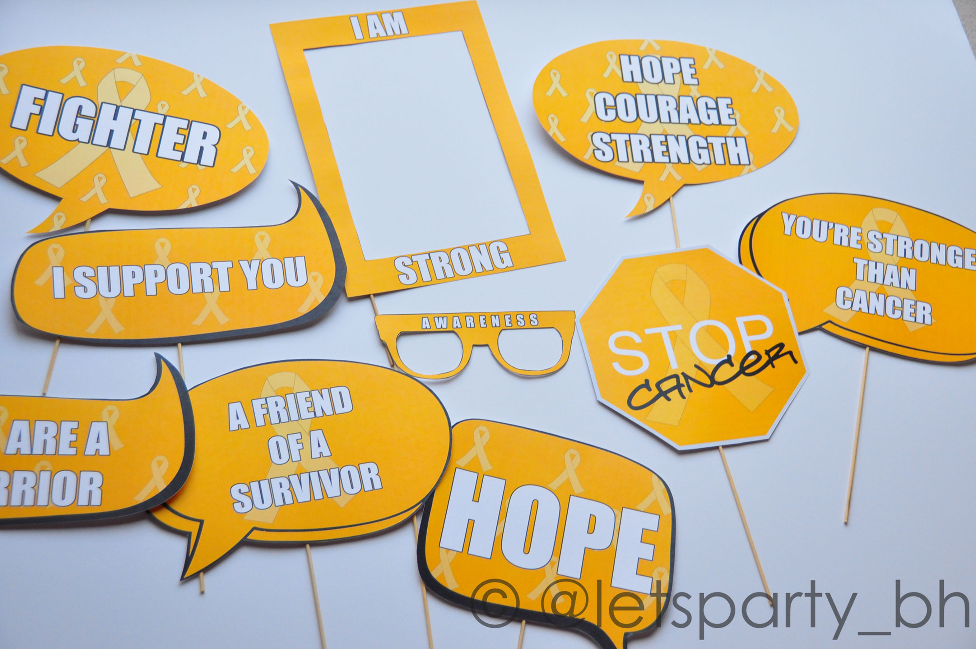 Cancer Support Photo booth Props
