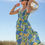 Thumbnail: Tuberose Blue Short Hawaiian Floral Dress