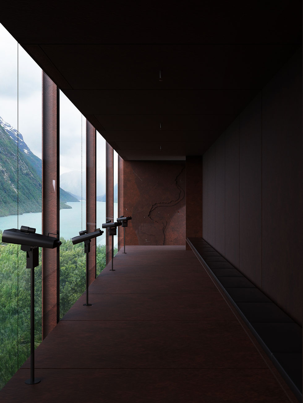Loen Fjellras Senter Utkikkspunkt Studio Tenev Arkitekt Besøkssenter