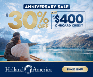 Promotional savings for Holland America Line