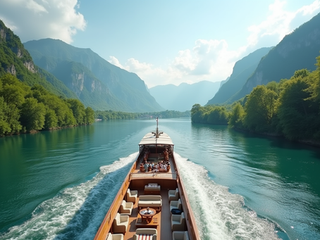 River ship cruising a tributary