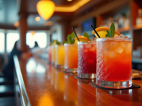 Virgin Voyages Bar with Cocktails