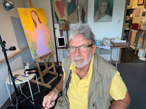 Artist Ricky Borgia in his studio