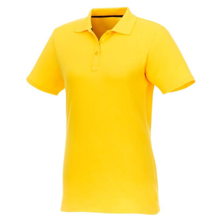 Miniatyrbild: Pikétröja Dam - med tryck - Gul