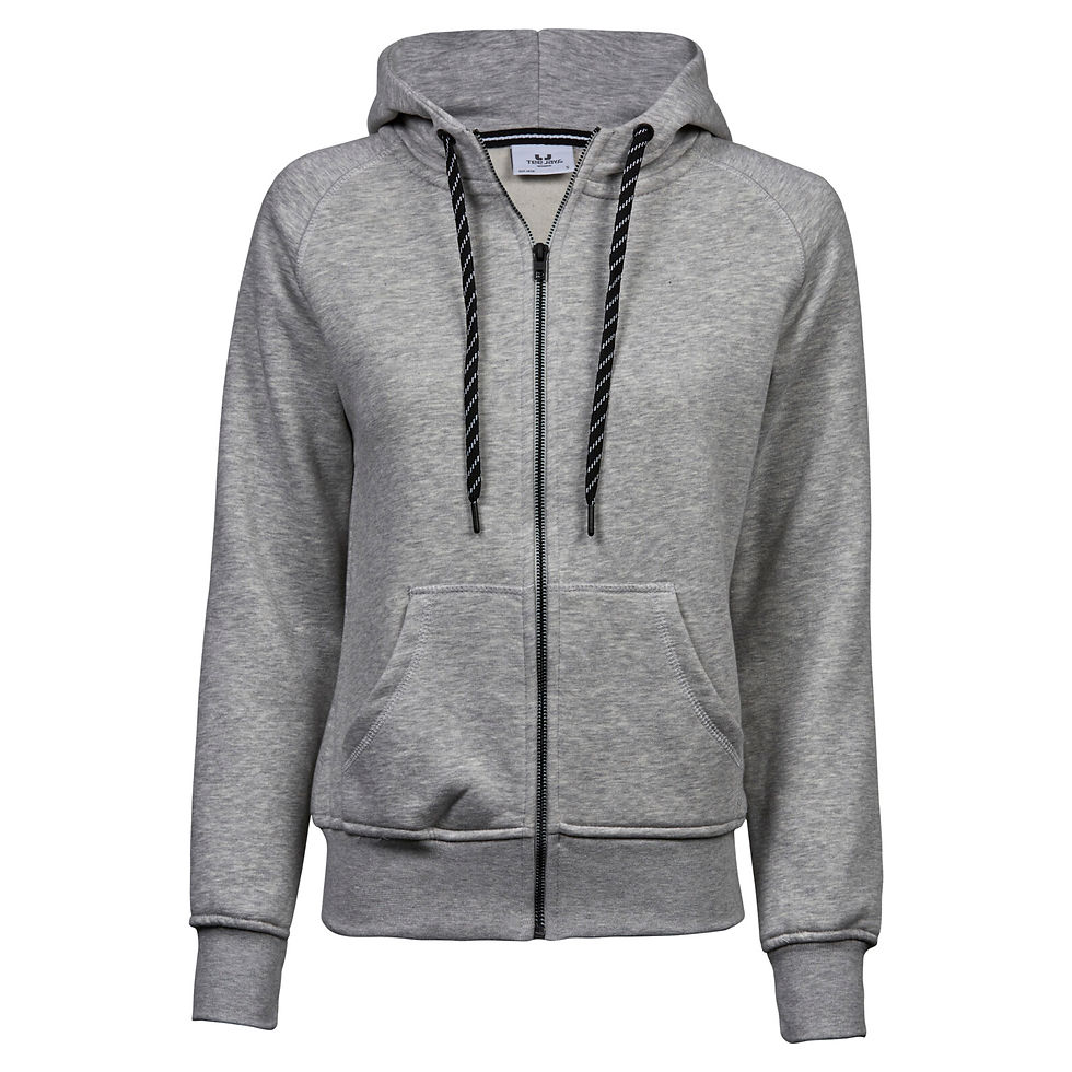 Miniatyrbild: Hooded-sweatshirt Figursydd - Dam Grå med eget tryck