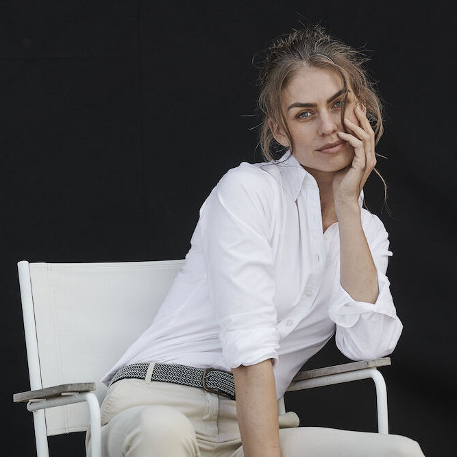 Strech Skjorta med tryck