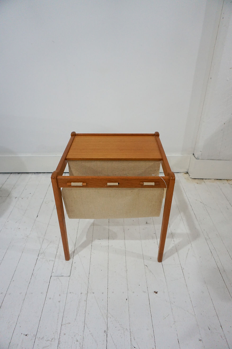 Thumbnail: vintage danish teak magazine rack / end table