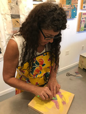 Sherrie Posternak burnishing image for transfer