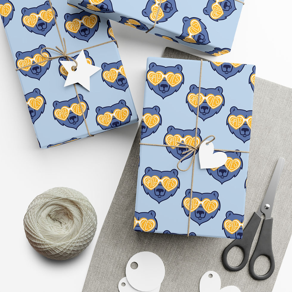 Thumbnail: "Grizz Glasses" Smoke Gift Wrapping Paper Roll, 1pc