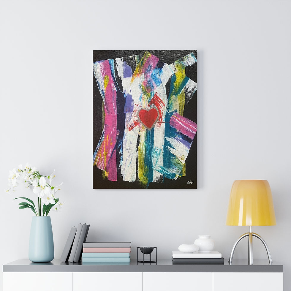 Thumbnail: "Beth Okeon - Heart" Canvas Wrap