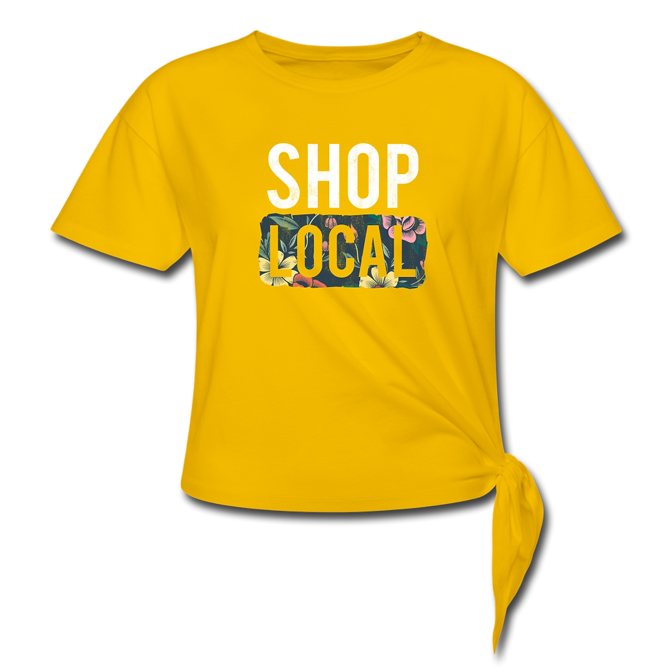 Thumbnail: "Floral Shop Local" Women's Knotted T-Shirt