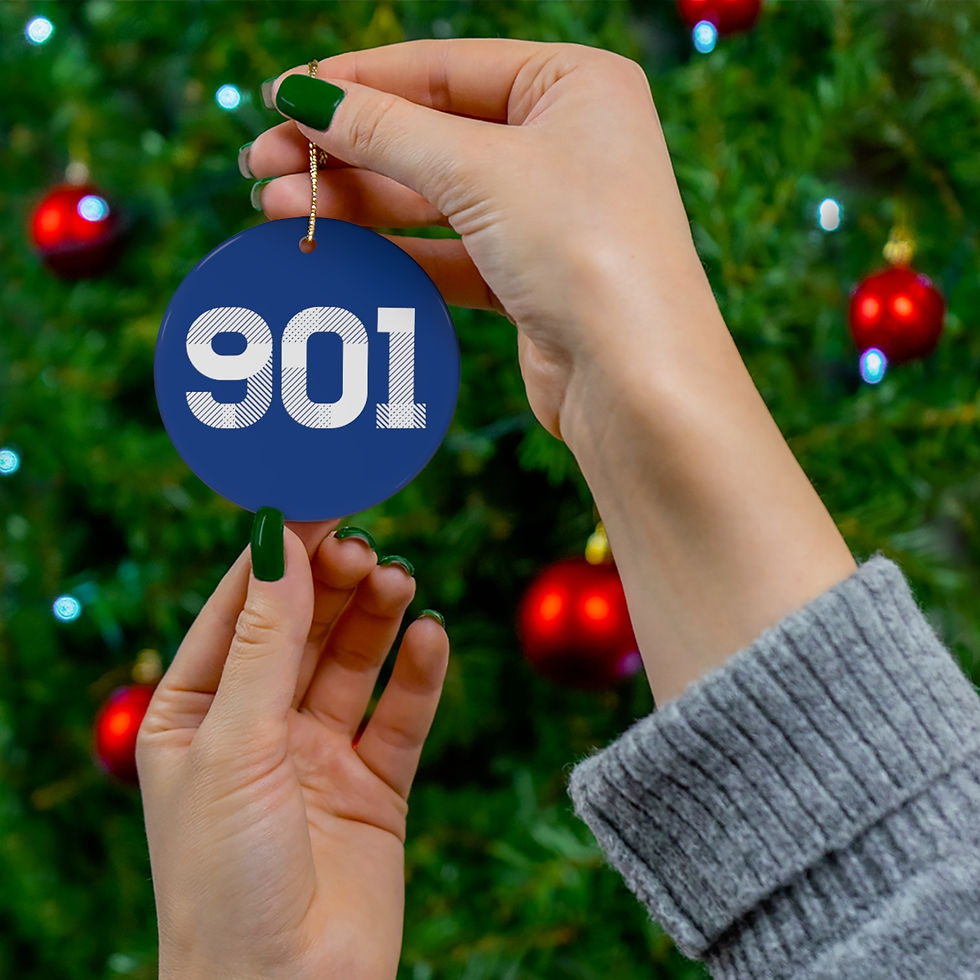 Thumbnail: "901" Blue Ceramic Ornaments