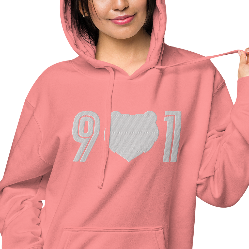 Thumbnail: "901 Grizz Face - Large" Embroidered Pigment-Dyed Hoodie