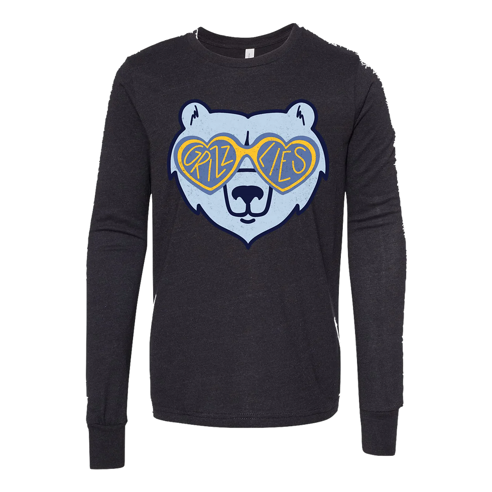 Thumbnail: "Grizz Glasses" Youth Long Sleeve Tee