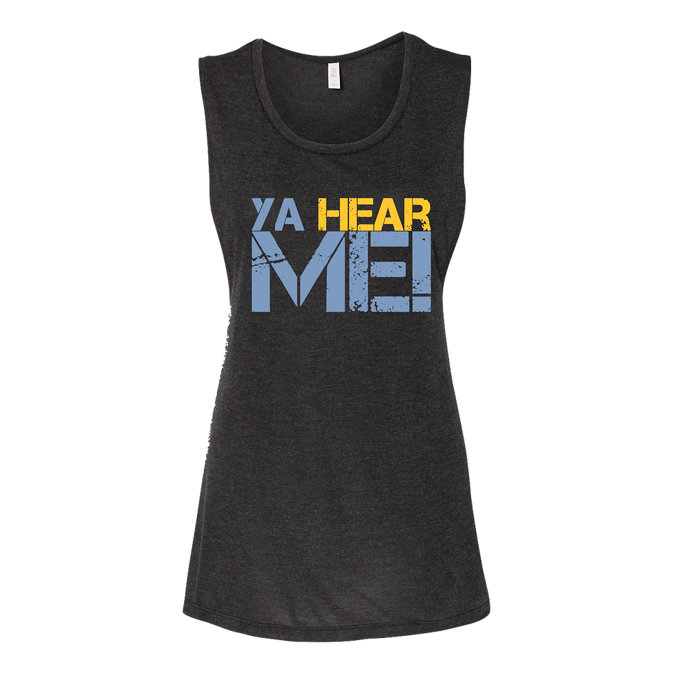 Thumbnail: "Ya Hear Me- Grunge" Women's Flowy Muscle Tank
