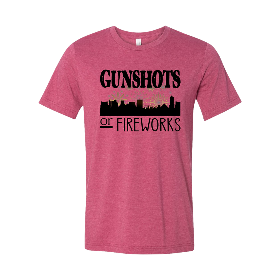 Thumbnail: "Gunshots or Fireworks" Tee - Black