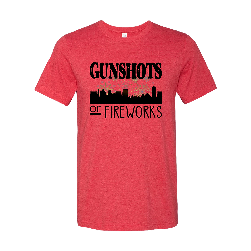 Thumbnail: "Gunshots or Fireworks" Tee - Black