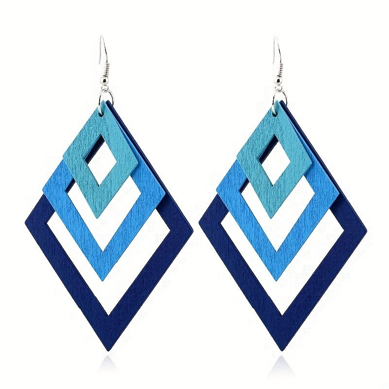 Thumbnail: Grizz Glam Gradient Rhombus Earrings