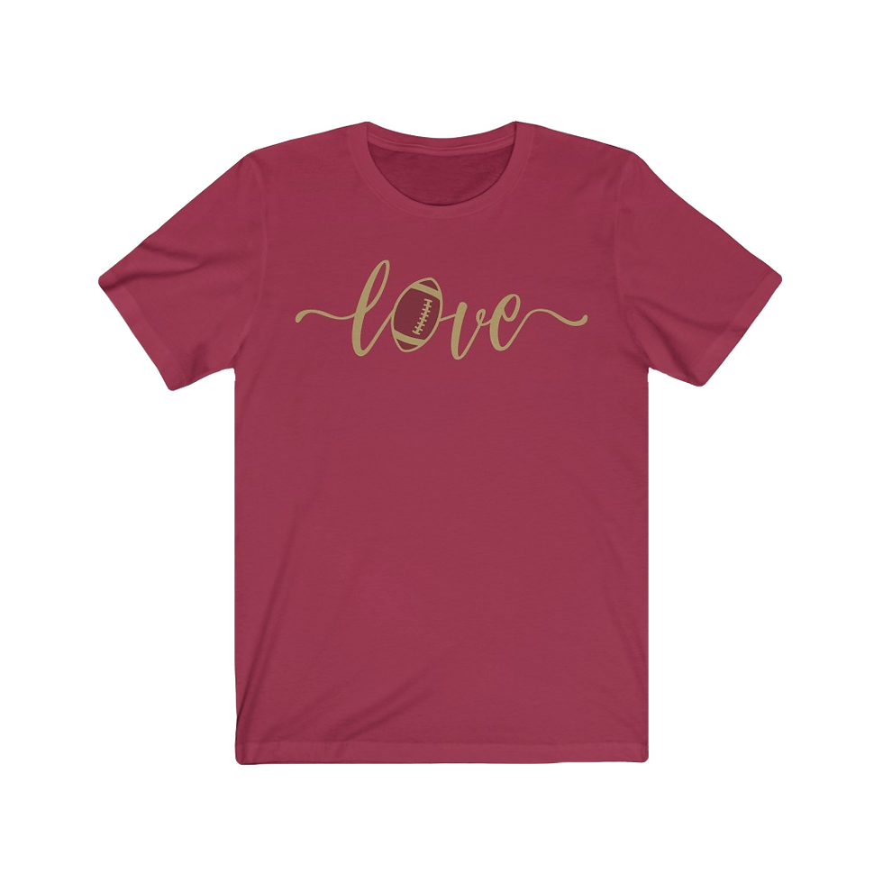 Thumbnail: "Love Football - Crimson & Gold" Tee
