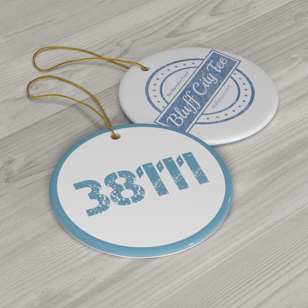 Thumbnail: "38111" Zip Code Ceramic Christmas Ornaments