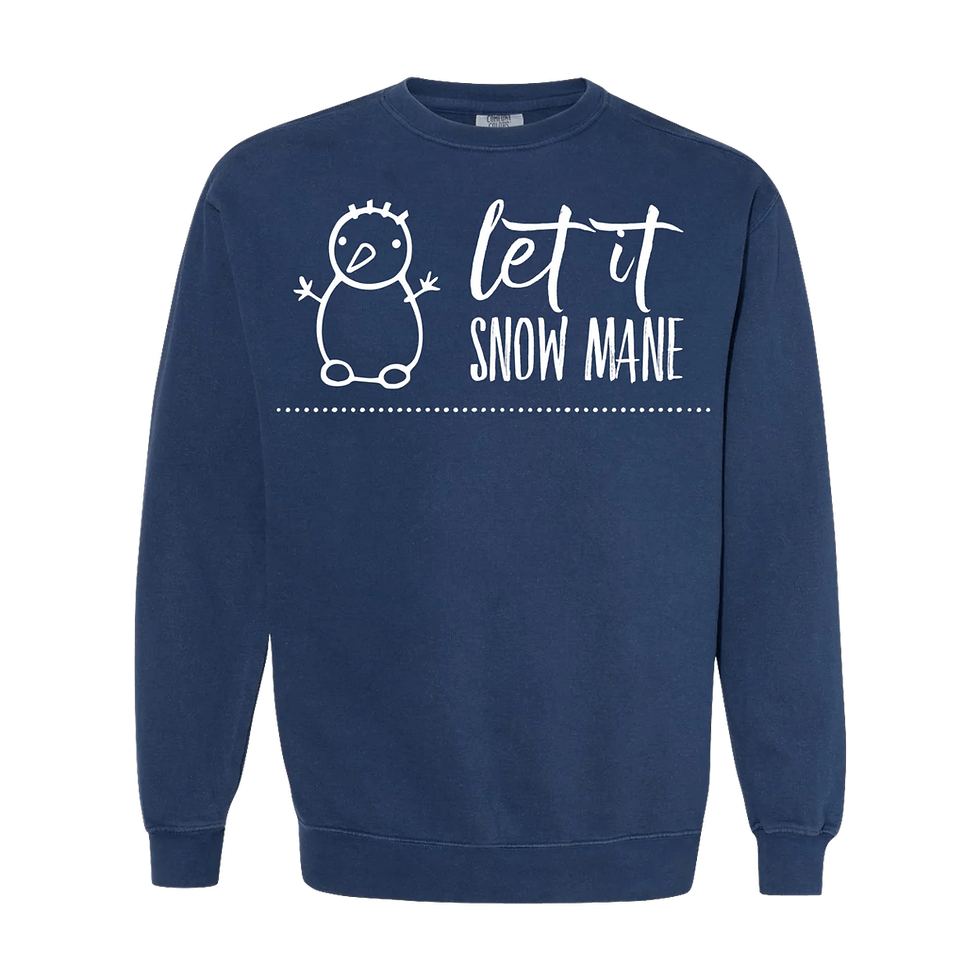 Thumbnail: Let it Snow Mane Cozy Comfort Colors Crew