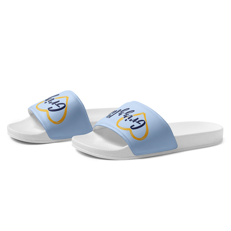 Thumbnail: "Grizzlies Love"  Light Blue Women's Slides