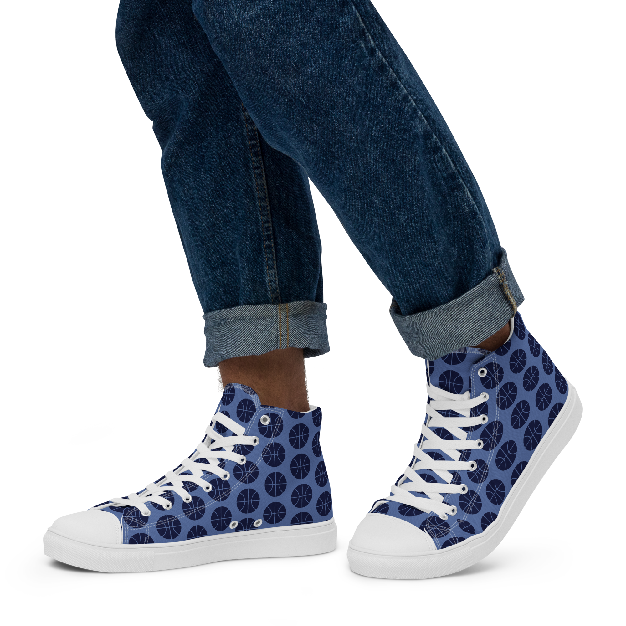 "Grizz Basketball" Men’s High Top Canvas Shoes