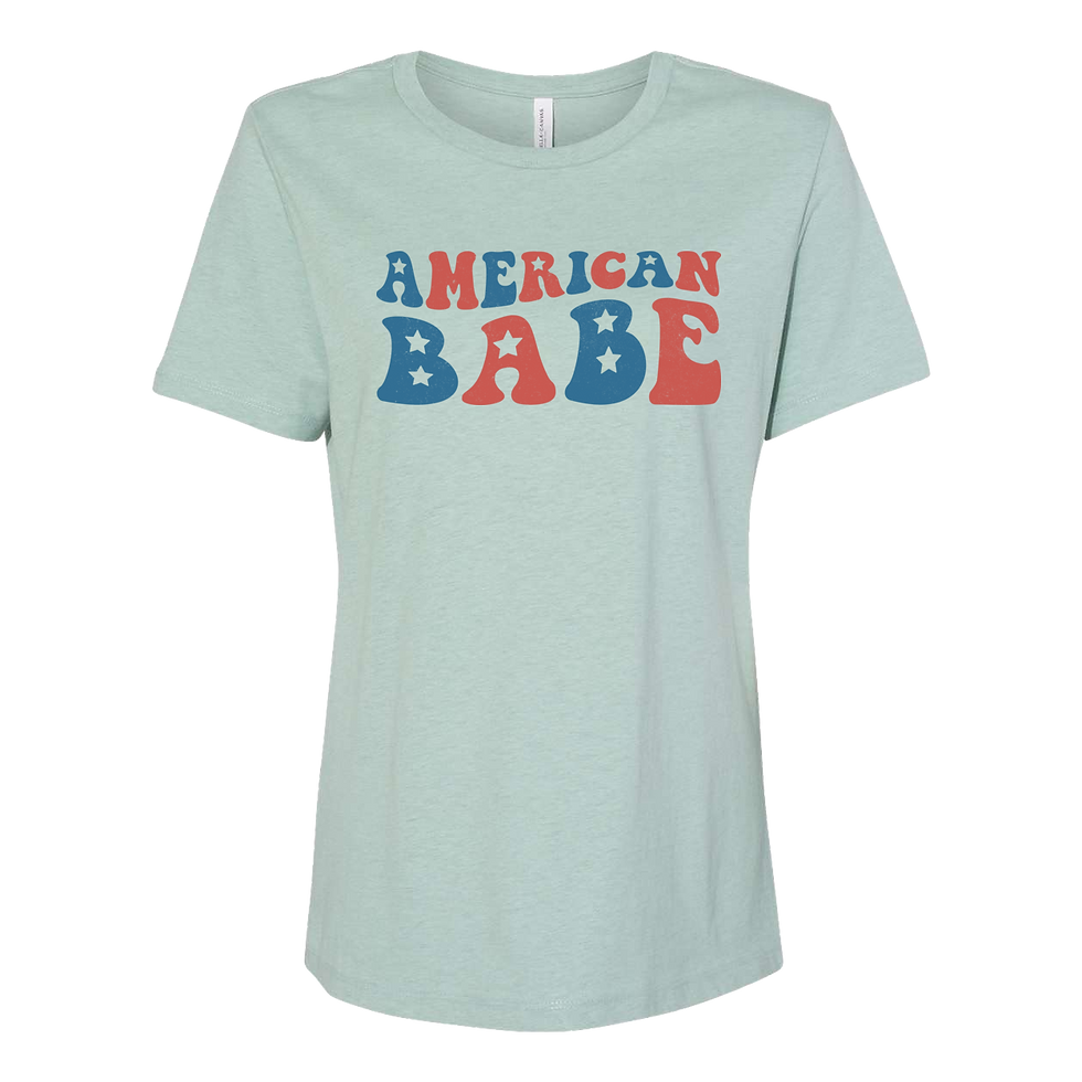 Thumbnail: "American Babe" Women's Relaxed Fit Tee
