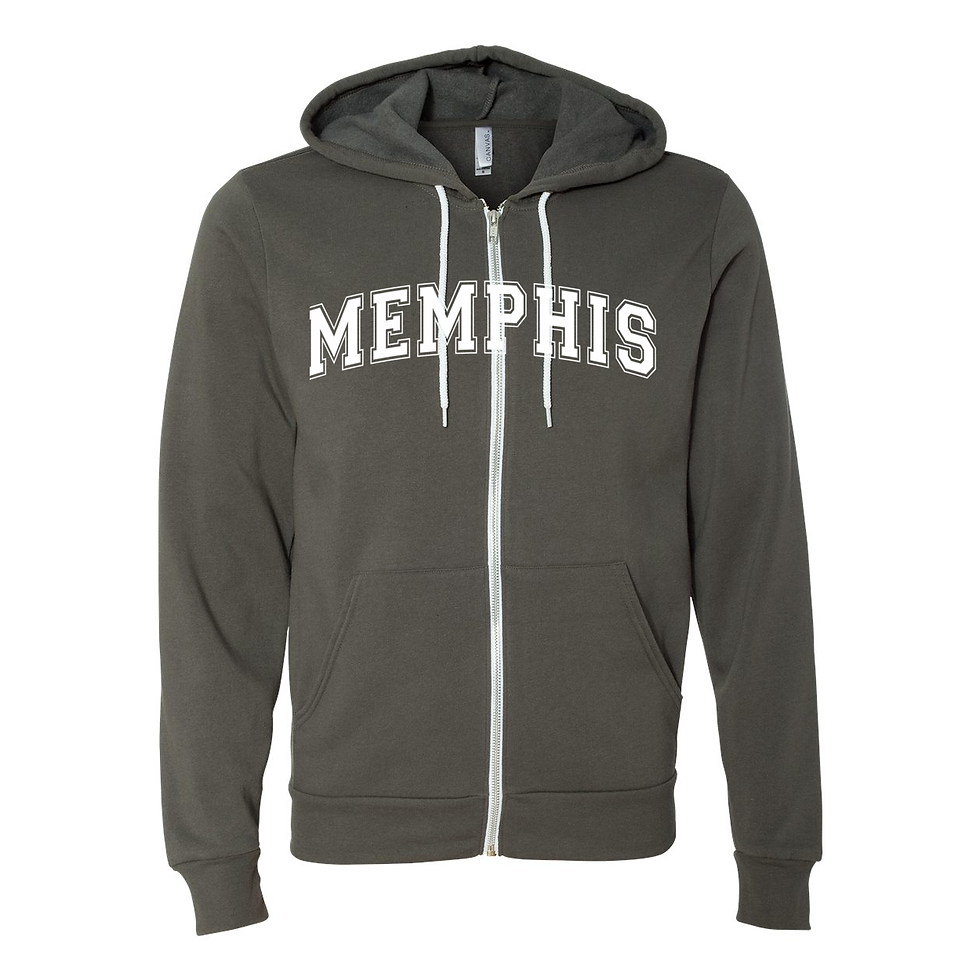 Thumbnail: Memphis Faded Tigers Retro Full-Zip Hoodie